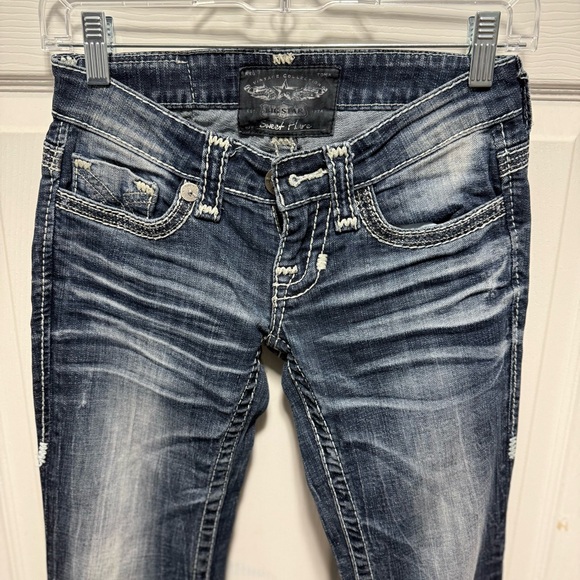 Big Star Dark Blue Flare Jeans - Picture 2 of 7